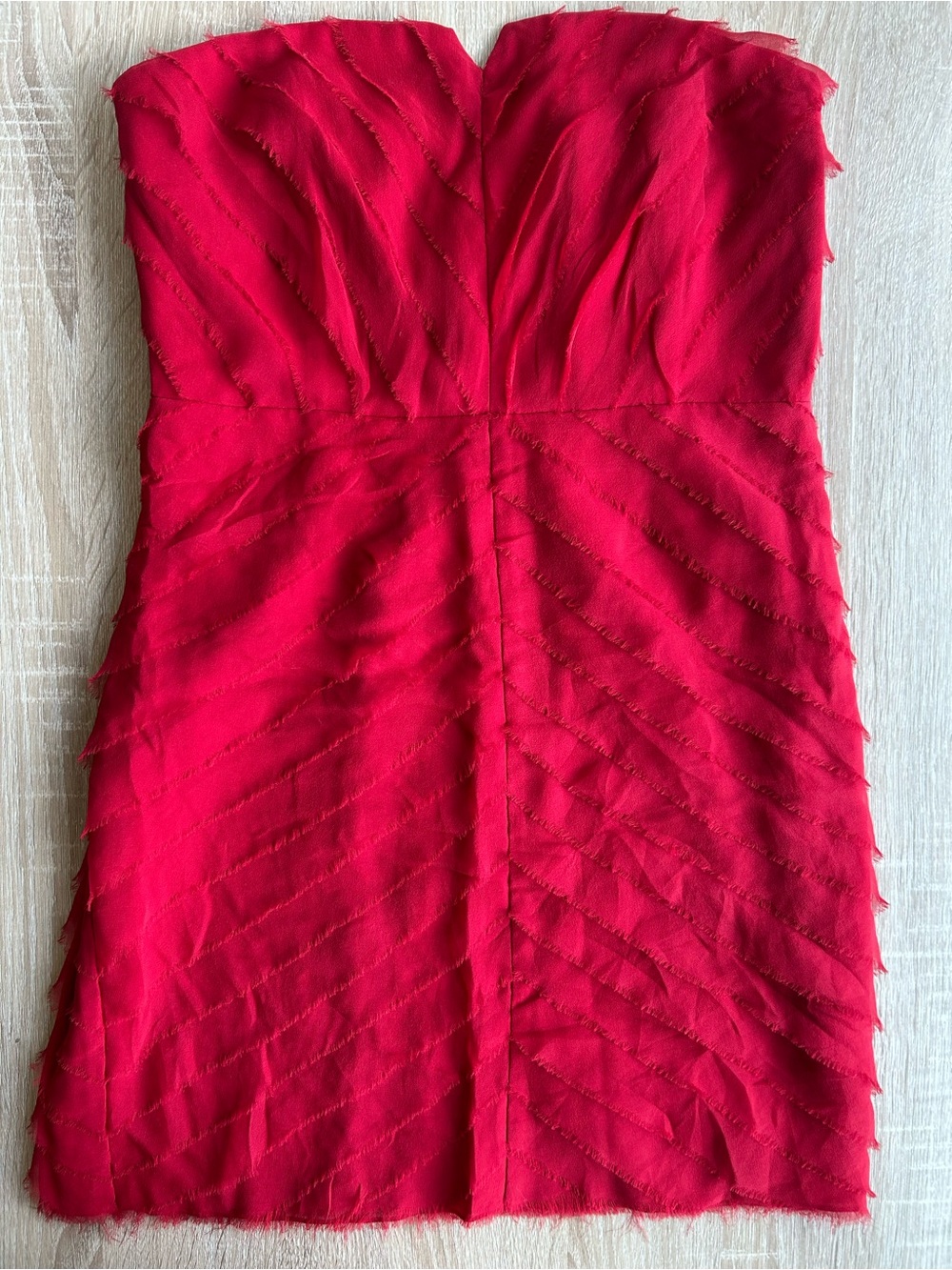 Adam Lippes Red Ruffle Silk Mini Dress